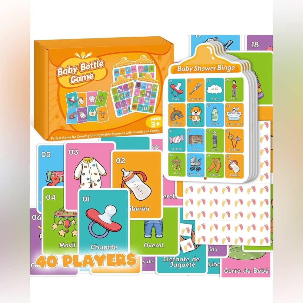 Spanish Baby Bottle Baby Shower Game